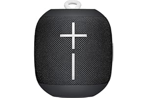 Ultimate Ears Wonderboom Portable Wireless Bluetooth Speaker, 360° Surround Sound, Waterproof, 2 Speaker Connection for Powerful Sound, 10 Hours Battery, Black