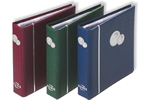 Leuchtturm 310704 Album na monety NUMIS - 5 koszulek na monety o różnej wielkości o średnicy 44, 34, 25, 17 mm - czerwony