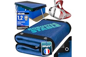 poolomio® Bâche de Piscine rectangulaire 600 × 300 cm | Couverture 2-en-1 Solaire & hivernage 6 × 3 m | Bâche Robuste 200 g/m² PE | Protection UV Anti-algues saletés| Dimensions réelles: 680 x 380 cm