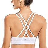 CRZ YOGA Donna Reggiseno Yoga Imbottito Supporto Criss Cross Back