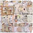 200 Fogli Scrapbooking Kit, Carta per Scrapbooking Adesivi Decorativi Vintage Accessori per Scrapbook Diario Fai da Te Materi