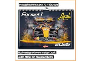 ‎GP-PHOTO.DE PITLANE1 Formula 1 Calendar 2025 DIN A3 Wall Calendar Formula 1 Approx. 42 x 30 cm Artwork Edition White