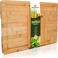 PandaGrip Extra Large Organic Bamboo Cutting Board Wood Kitchen Chopping Board PG-005 (45 x 30 x 2cm