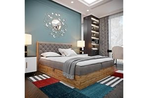 GENERIC Boxspringbett Doppelbett LOFT 3 - Das perfekte Bett für Ihr Schlafzimmer. 180x200cm Bett mit Bonellmatratze, mit Bettkasten für Bettwäsche und Topper. Bett mit Kopfteil. (LOFT 3 BRAUN, 180x200)