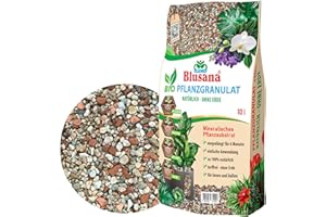 Blusana Mineralisches Pflanzsubstrat für Pflanzen | 6 Monate vorgedüngt | 10 Liter Bims Lava-Stein Zeolith Ton Mix | Granulat fein-mittel Körnung 2-5 mm | pH neutral Hydrokultur Drainage & Dekoration