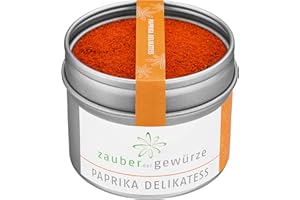 ‎ZAUBER DER GEWÜRZE Zauber der Gewürze Paprika Delikatess – Original spanisches Paprikapulver für einen süßlich-scharfer Geschmack, ideal für Schmortöpfe, 50 g