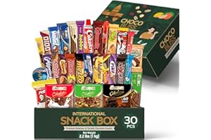 Eastanbul International Snack Box, 30 Full-Size Chocolate Assortment Bars, Turkish Exotic Snacks, Assorted Candy Variety Pack of Foreign Snacks Exotic Candy Box of Assorted Chocolate (Maxi)