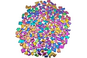BTMIEY 1.1LB Random Ceramics Mosaic Tiles,DIY Making Creative Ceramic Mosaic Tiles for DIY Craft Plates Flowerpots Vases Cups Mosaic Making Supplies (Irregular Rainbow)