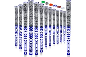 SAPLIZE Golfgriffe, 13-teilig, mit komplettem Regriping-Set, Standard/mittlere Größe, Kordelgummi, Hybrid-Golfschlägergriffe, 6 Farboptionen
