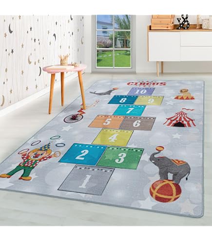 Tapis Enfant CARPETIA Pirate Turquoise Crème - 80x150 Cm - Doux, Ludique Et Facile à Entretenir