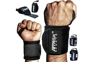 Netrox Sports® Muñequeras para el Gimnasio - Accesorios de Protección para Entrenamiento con Pesas y Levantamiento de Pesas - Gym -Deportivas, Musculación, Gimnasio, Wrist Wraps - Mujeres y Hombre