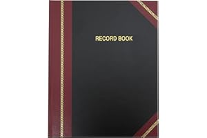 BookFactory Professional Record Book/Record and Account Notebook/College Ruled Notebook - 168 Pages (8" x 10") Smyth Sewn Hardbound (RA-168-SRS-A-LKMST15)