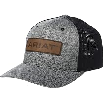 Leather Patch Mesh Flexfit Hat, Large 