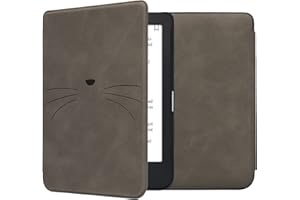 kwmobile Custodia eReader Compatibile con Kobo Clara 2E Cover - eBook Reader Flip Case - Cover eReader Magnetica Pelle PU Muso Felino
