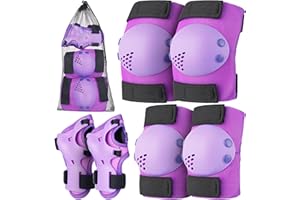 Kids Knee & Elbow Pads - Multiple Sizes - Protective Gear for 3-15 Year Old, Children's Safety with Knee, Elbow Pads & Wrist Guards - Perfect for Skating, Cycling & Outdoor Activities - by Mata1