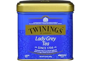 ‎TWININGS Twinings Lady Grey Tee Dose 100g, Reichhaltige Mischung chinesischer Teesorten mit Orangen- und Zitronenschale, vollendet mit Bergamotte-Aroma. Tea 6er Pack (6 x 100 g)