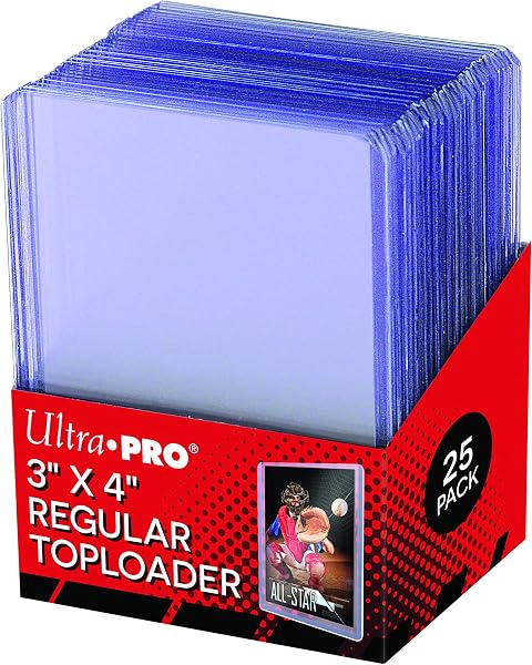 Ultra Pro Regular Toploader 63.5 mm x 88.9 mm (3 'x 4') Cartón– Pack of 25 - 1