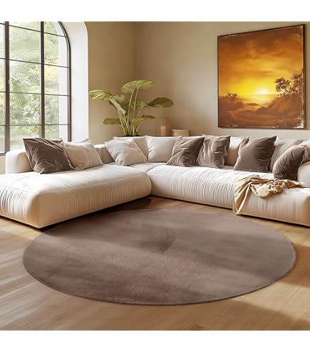 Wohnzimmer Teppich Kurzflor Modern Einfarbig Rutschfest Waschbar Schlafzimmer
