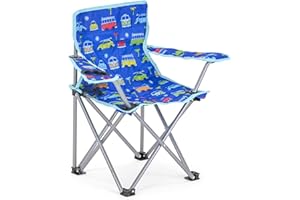 Board Masters - Silla Plegable de Camping y Playa de Volkswagen con reposabrazos y Motivos de T1 Bus y Escarabajo (53 cm/Samba y Beetle/Azul)