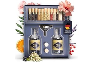 AMARI® | DIY Gin Set - à faire soi-même, set cadeau y compris les botaniques - Parfait pour la maison ou comme cadeau, coffret cadeau Gin Tasting - Idées cadeaux do it yourself, kit de gin