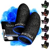 RISOKA Pack of 10 Gaming Finger Sleeves - Perfect Touchscreen Glide - Suitable for All Games - Gaming Gadgets Accessories for