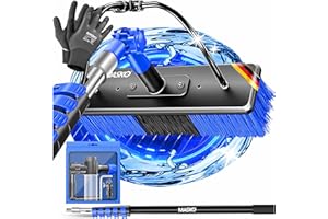 MASKO® Brosse de lavage télescopique avec raccord d'eau 7,2 m | Brosse de nettoyage extensible | Nettoyage des fenêtres et des installations PV | Poils