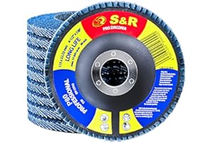 S&R 10 Dischi Abrasivi a Lamelle 115mm. Dischi Lamellari 115 Grana 80 x Legno Acciaio INOX Metallo. Disco Abrasivo per Smerigliatrice di tutte le Marche. Disco Lamellare.