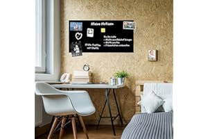KaRoFoilFIX Selbstklebende magnetische Tafelfolie in verschiedenen Größen | Farbe: schwarz | inkl. Kreidestift | Kreidetafel | Selbstklebefolie l Magnetfolie (100x60 cm)