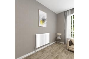 Sky bathroom | 600x884mm Horizontal Designer Radiators White Flat Panel Double Panel Central Heating Radiator