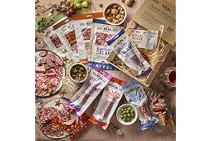 The Real Cure Christmas Charcuterie Hamper - Charcuterie Gift Set, Foodie Gifts for Couples with 9 Award‑Winning British Cured Meats, Party‑Ready Gourmet Christmas Hamper