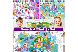 Quokka Giant Coloring Posters for Girls – 4-Pack 2x3 Ft Large Coloring Sheets with Educational Tasks – Floor & Wall Activities for Markers, Crayons, Paints – Classroom & Party Supplies for Boys Girls
