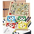 Jaques of London 2 in 1 Snakes and Ladders Game with Ludo Board Game | Family Board Games for 4 5 6 7 Year olds | Kids Board Games for Adults