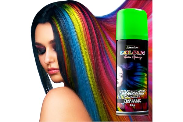 Spray pour Cheveux, Spray de Couleur Temporaire, Coloration Lavable pour Cheveux, 200ml (Vert)
