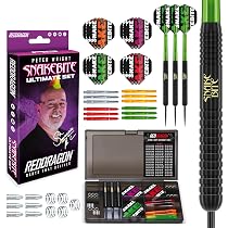 RED DRAGON Fléchettes Gerwyn Price 22g - Pointe Acier - Avec Vols Et Tiges - Edition Laiton