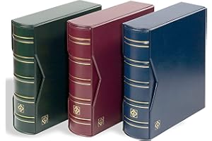 Leuchtturm 315375 Album pour 200 FDC First-Day-Cover ou lettres en C6, cassette de protection incluse - vert