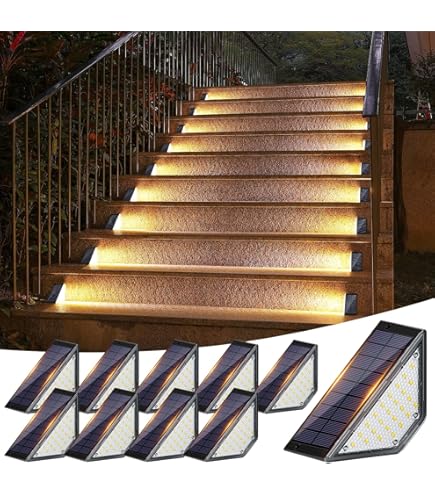 4 Pack Solar Deck Lights, Solar Deck LED-verlichting voor