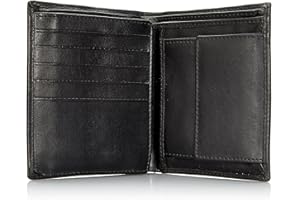 Alassio portfel kombi w formacie pionowym z najlepszej skóry nappa, ok. 12 x 10 x 2 cm portfel, 12 cm, czarny