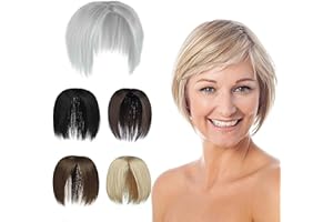 PARXITN Topper Cheveux pour Femmes Non Frange 2 Clips Toupet Extension Cheveux Synthétiques Postiches Perruques Droit
