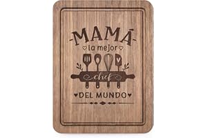 NIYEWSOR Regalos navidad Madre, Regalos Mamá Cumpleaños, Tabla de Cortar Cocina de Madera para Mamá, Regalos Originales Madre, Regalos Navidad para Madre, 28 x 21 x 1.2 cm