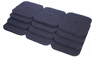 LTWHOME Sin marca Esponja Carbono de Filtro de reemplazo para Catit Hooded con Jumbo Pan de Gato Codes 50695, 50696, 50700, 50701, 50702 (12 Piezas)