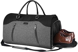 UNIQUEBELLA Travel Suit Carrier Garment Duffel Bag Fiber Large Holdall for Men with Shoe Compartment