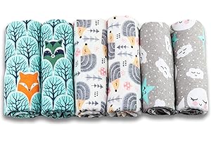 ‎FENSILO FENSILO|Moltontücher|Spucktücher Baby - 6er Pack - 80x80cm – Spucktuch – 100% Baumwolle Flanell Mint – Moltontuch Unisex– Spucktücher für Jungen oder Mädchen