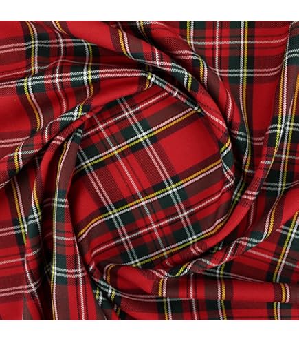 Tela De Tartán De Poliéster A Cuadros De Calidad, 58 Pulgadas De Ancho (verde Y Blanco D24, Por Metro
