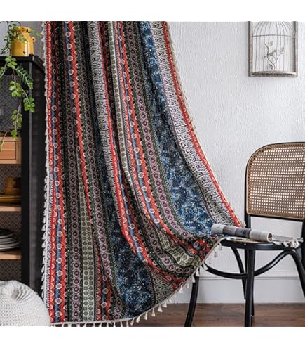 Tende velate color ruggine, in stile sari, drappeggio/pannello, vendita al pezzo, Poliestere, Rosso, 43 x 84 pollici