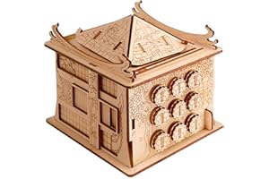 ESC WELT Maison du Dragon - Boîte de Puzzle 3D - Boîte à Argent de Jeu d'évasion - Casse-têtes pour Adultes - Jeu d'évasion en Bois - Jeux de Réflexion avec Compartiment Caché - Jeux en Famille