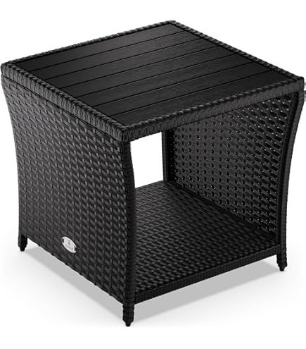 vidaXL Theetafel Tuintafeltje Tuin Thee Tafel Buitentafel Tafeltje Koffietafel Tuintafel Tuinmeubel Buitenmeubel Poly Rattan Bruin