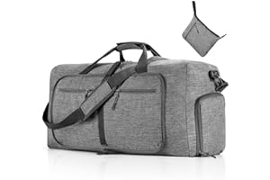 Vomgomfom 65L Grande Borsa da Viaggio Pieghevole con Tasche per Uomo Donn, 65L 85L 115L