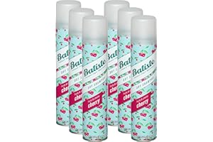 Batiste Instantané Cheveux Rafraîchit Shampooing Sec - Fruité& Cheeky Cerise - pour Tout Types de Cheveux - Lot de 6 (6 X 200 Ml)