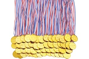 flintronic Medaglie per Bambini, Winner Medaglie Bambini, Bambini Medaglie di Plastica, con Nastri al Collo, Bomboniere per Bambini per Giochi per Feste di Giorno di Sport Scolastico