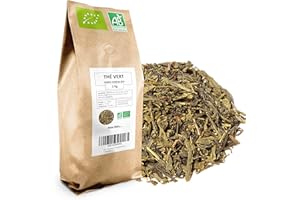 MES THÉS Thé Vert bio Sencha nature chine - 1 kg (400 tasses) - Thé en vrac 100% agriculture biologique - Mes-Thés
